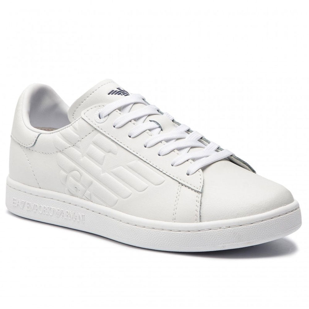 Herrenschuhe EA7 Emporio Armani Sneakers mit seitlichem Logo, Farbe Weiß