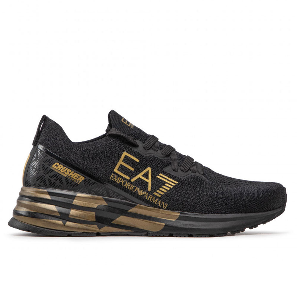 Herrenschuhe EA7 Emporio Armani Sneakers Farbe Triple Black - Gold