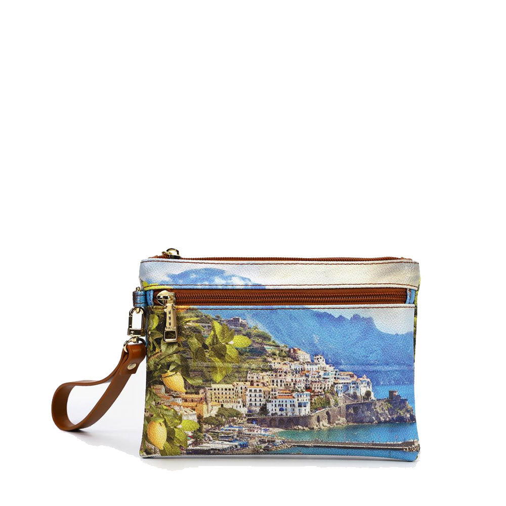 Pochette Donna con Zip Y NOT YES-342 Stampa Lemon Coast