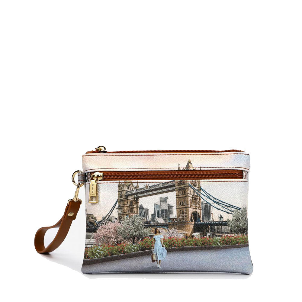 Damen-Clutch mit Reißverschluss Y NOT YES-342 London Kate Print