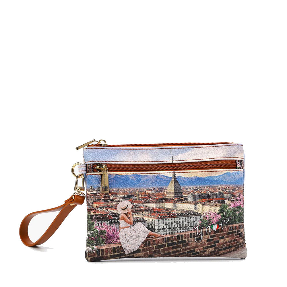 Damen-Clutch mit Reißverschluss Y NOT YES-342 Turin-Print