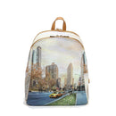 Y NOT Damenrucksack mit zwei Fächern YES-601 Flat Iron Print