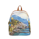 Y NOT Damenrucksack mit zwei Fächern YES-601 Lemon Coast Print