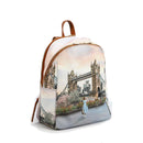 Y NOT Damen-Rucksack mit zwei Fächern YES-601 London Kate Print