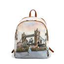 Y NOT Damen-Rucksack mit zwei Fächern YES-601 London Kate Print