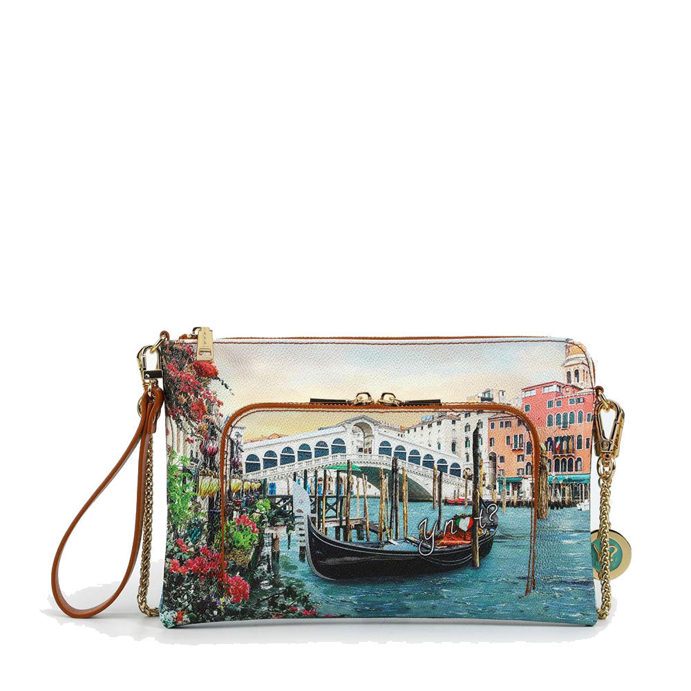 Y NOT Damen-Clutch mit Schultergurt YES-604 Canaletto