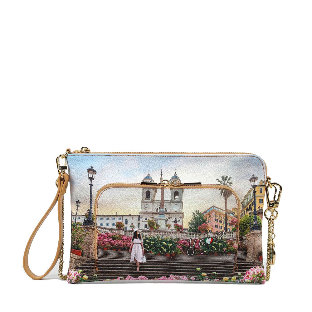 Y NOT Damen-Clutch mit Schultergurt YES-604 Floral