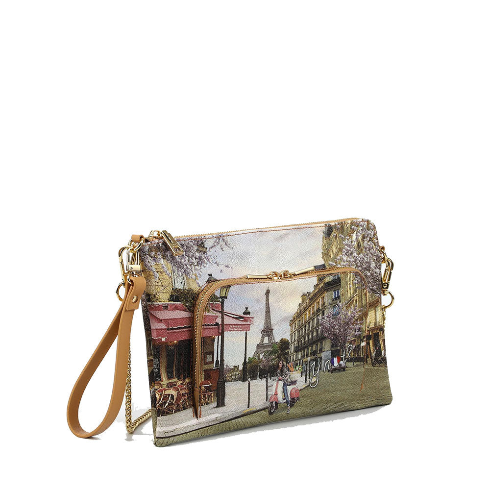 Y NOT Damen-Clutch mit Schultergurt YES-604 Velo Paris