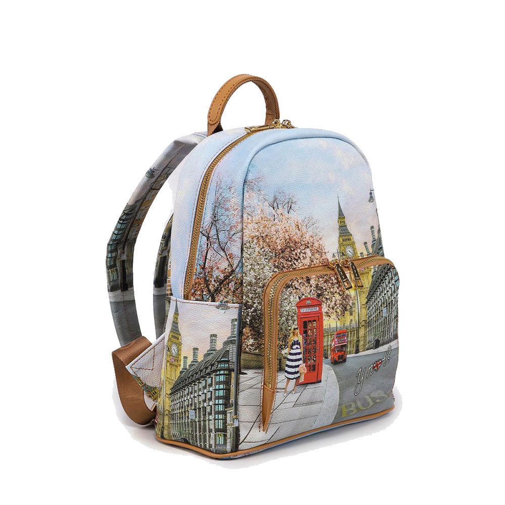 Y NOT Damenrucksack mit Außentasche YES-615 English Rose