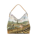 Y NOT YES-641 Hobo-Umhängetasche für Damen mit Montgolfiere-Aufdruck