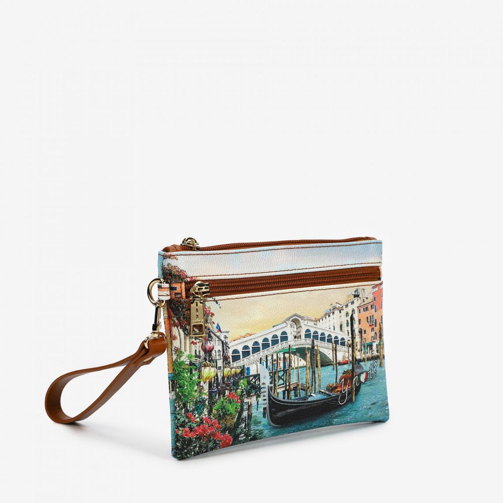 Damen-Clutch mit Reißverschluss Y NOT YES-342 Canaletto-Print