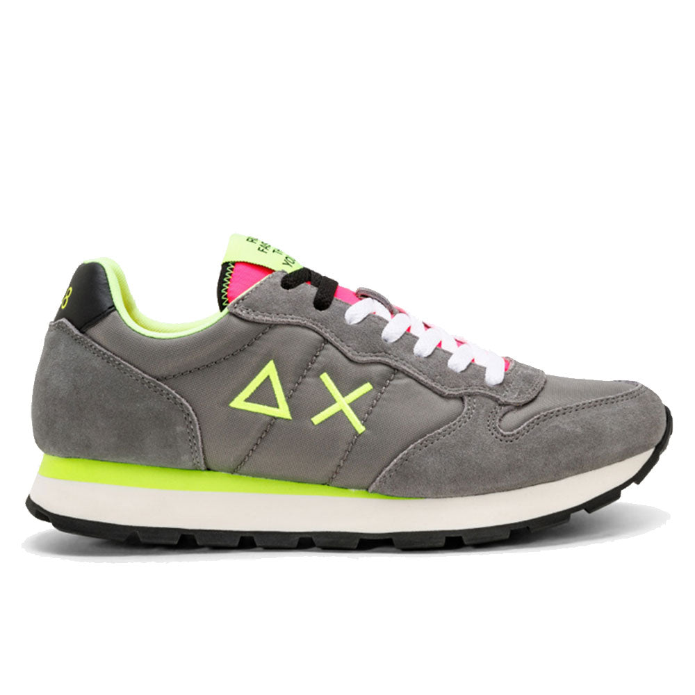 Men's Medium Grey Sneakers Sun68 Tom Fluo - Z32102