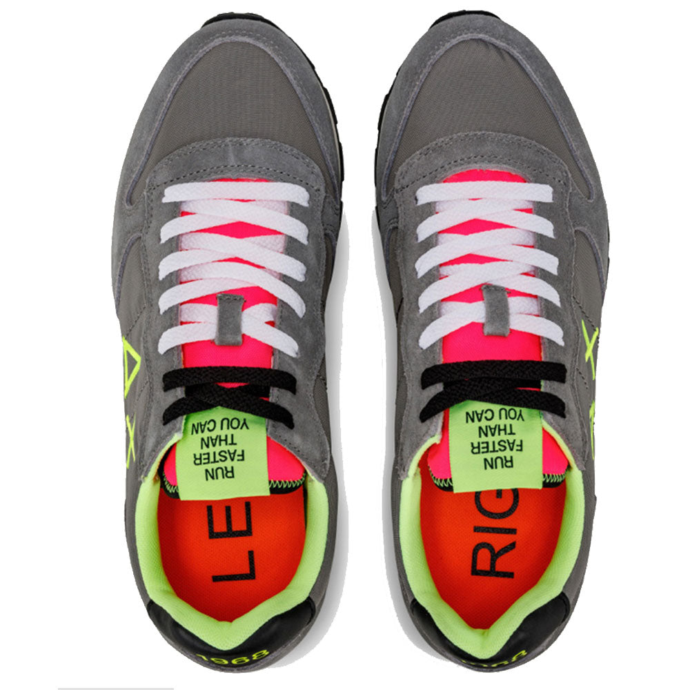 Men's Medium Grey Sneakers Sun68 Tom Fluo - Z32102