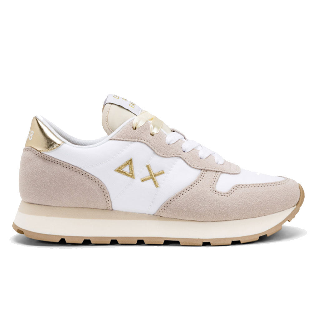 Sun68 Damenschuhe Ally Gold Sneakers Farbe Weiß