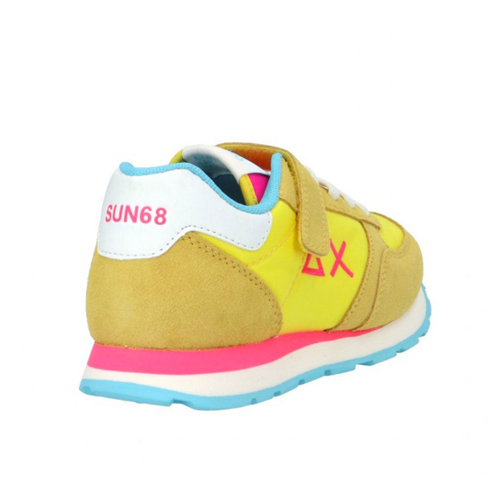 SUN 68 Mädchenschuhe Girl's Ally Solid Nylon Yellow Sneakers 