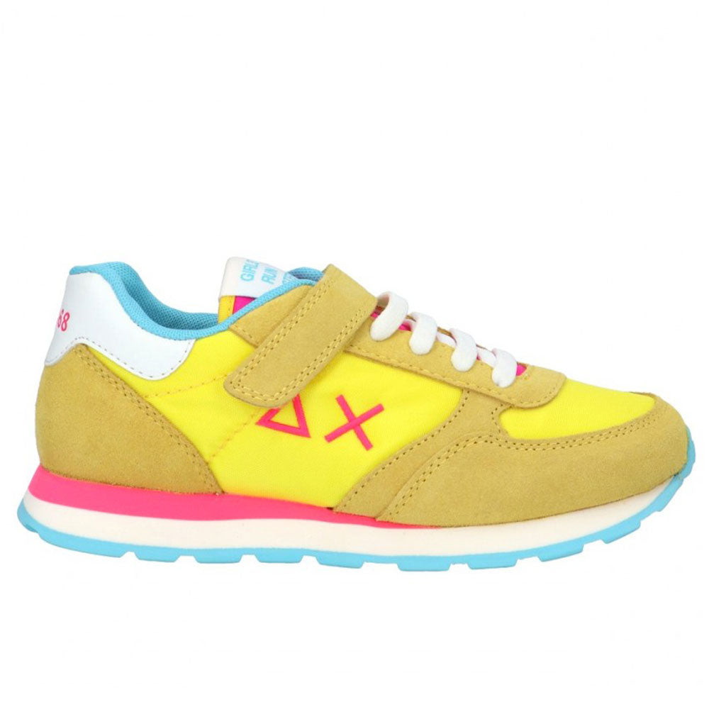 SUN 68 Mädchenschuhe Girl's Ally Solid Nylon Yellow Sneakers 