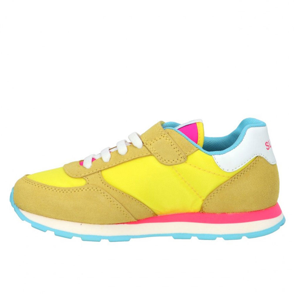 SUN 68 Mädchenschuhe Girl's Ally Solid Nylon Yellow Sneakers 