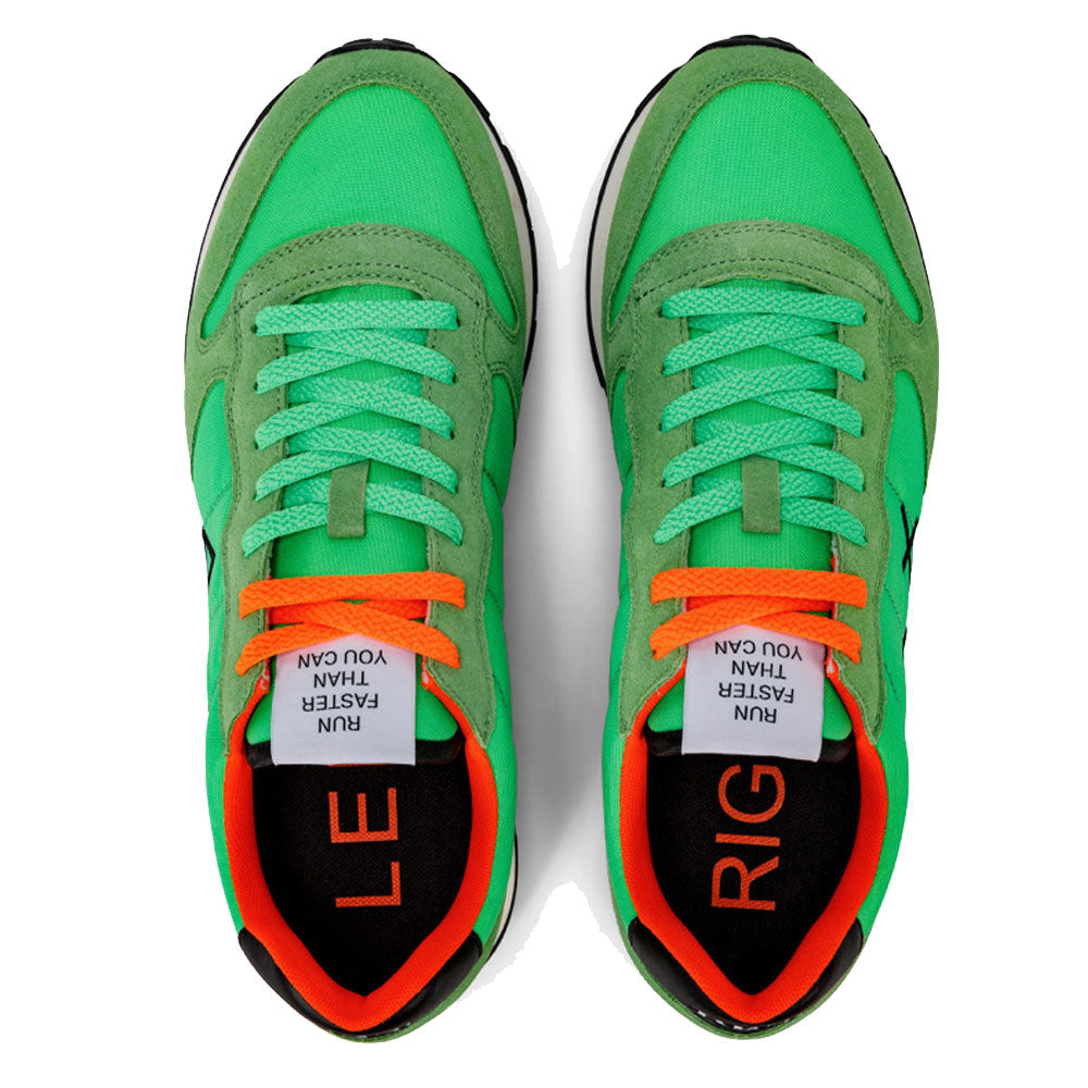 Scarpe Uomo Sun68 Sneakers Tom Solid Nylon Verde Fluo