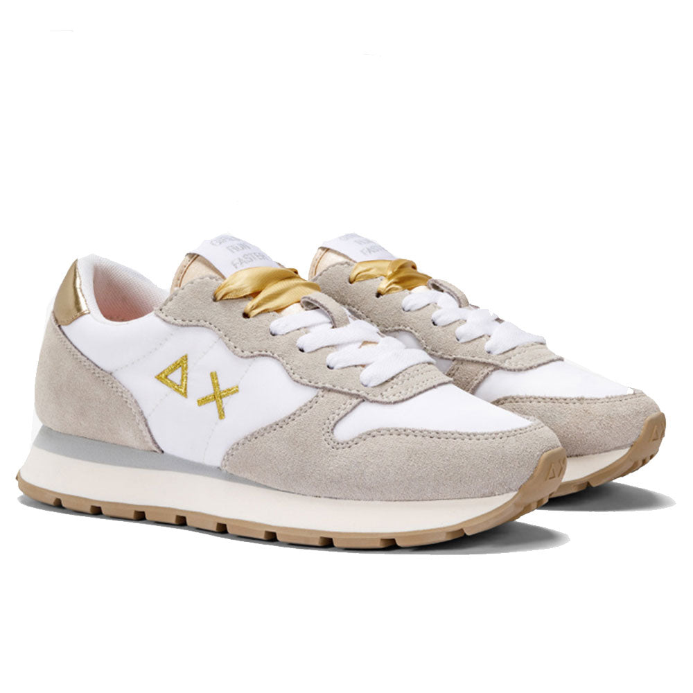 Scarpe Donna Sun68 Sneakers Ally Gold Silver Colore Bianco - Bianco Panna