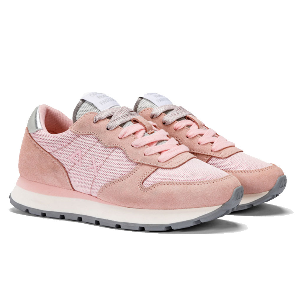 Scarpe Donna Sun68 Sneakers Ally Glitter Textile Colore Rosa