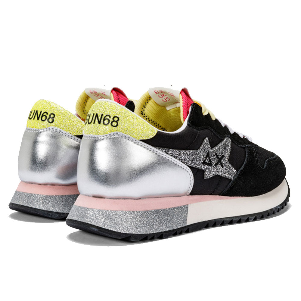 SUN68 Sneakers Donna Z32211 – Stargirl Glit Rosa Con Chiusura Stringata E Tacco Piatto