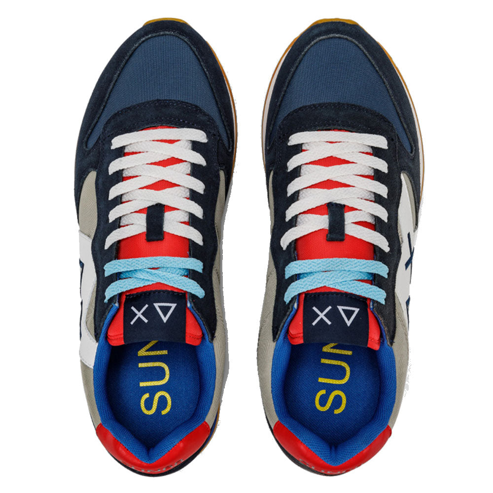 Scarpe Uomo Sun68 Sneakers Jaki Bicolor Navy Blue - Grigio Chiaro