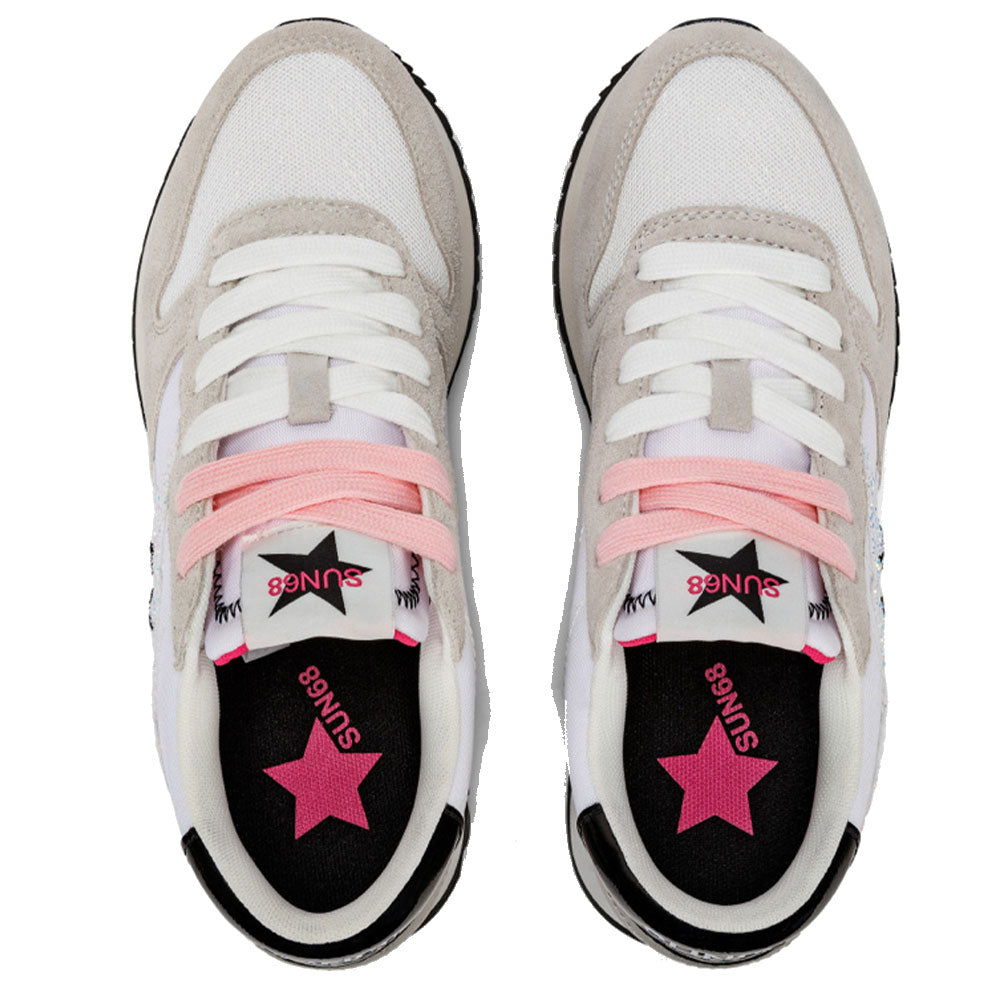 Scarpe Donna Sun68 Sneakers Stargirl Glitter Logo Colore Bianco - Z34211
