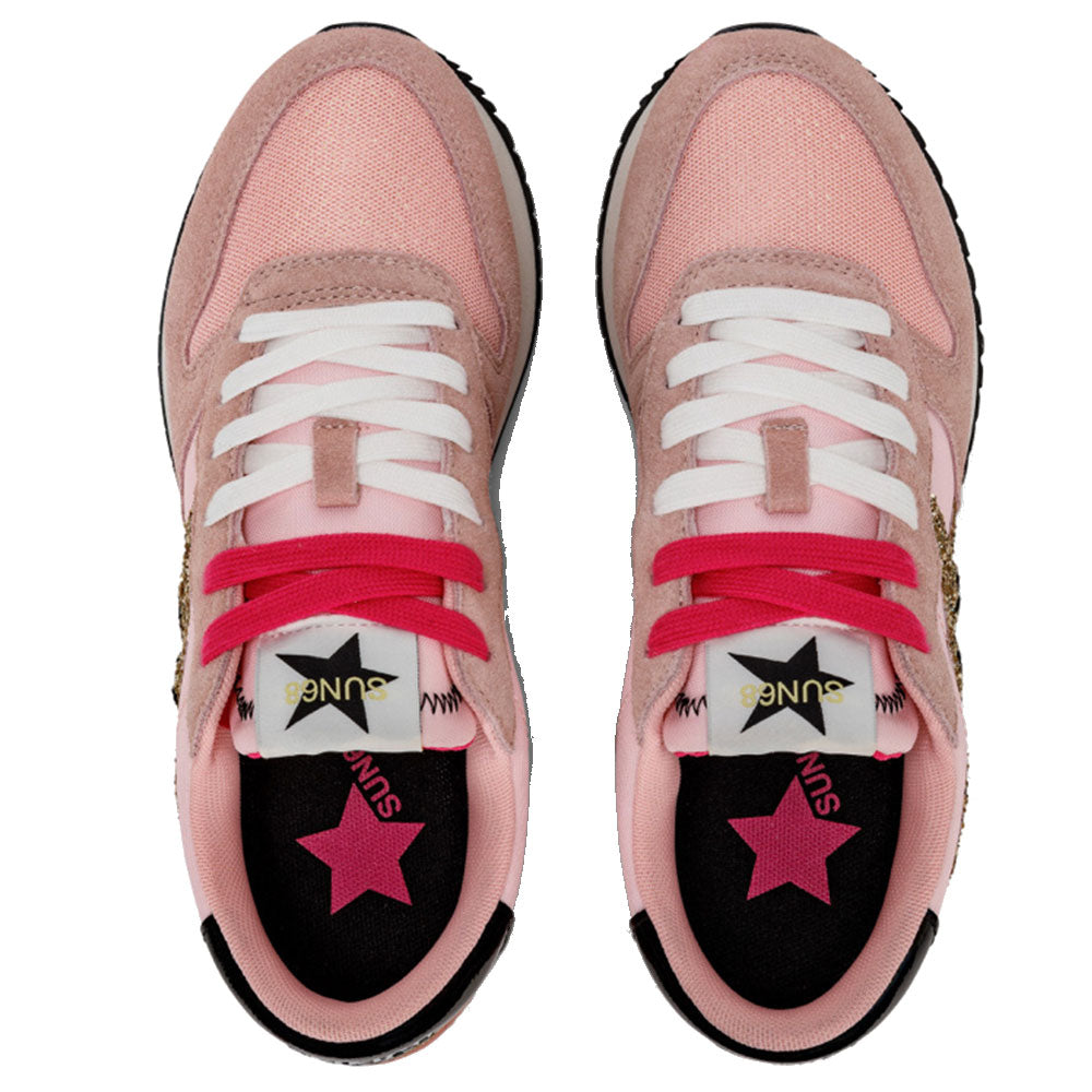 Scarpe Donna Sun68 Sneakers Stargirl Glitter Logo Colore Rosa - Z34211
