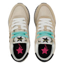 Scarpe Donna Sun68 Sneakers Stargirl Glitter Logo Colore Bianco Panna - Z34211
