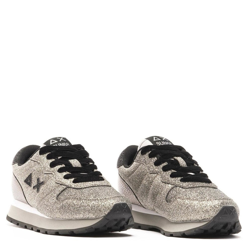 Sun68 Damenschuhe Ally Solid Glitter Silver Sneakers