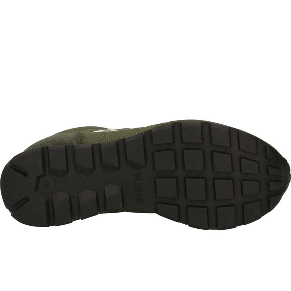 Scarpe Uomo Sun68 Sneakers Tom Solid Nylon Militare Scuro - Z42101