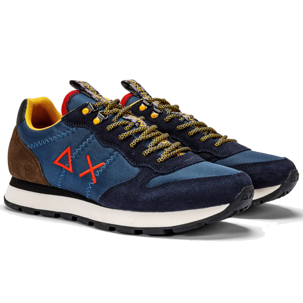 Scarpe Uomo Sun68 Sneakers Tom Goes Camping Colore Navy Blue - Z42110