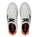 Scarpe Uomo SUN 68 Sneakers Linea Skate Colore Bianco - Arancio Fluo