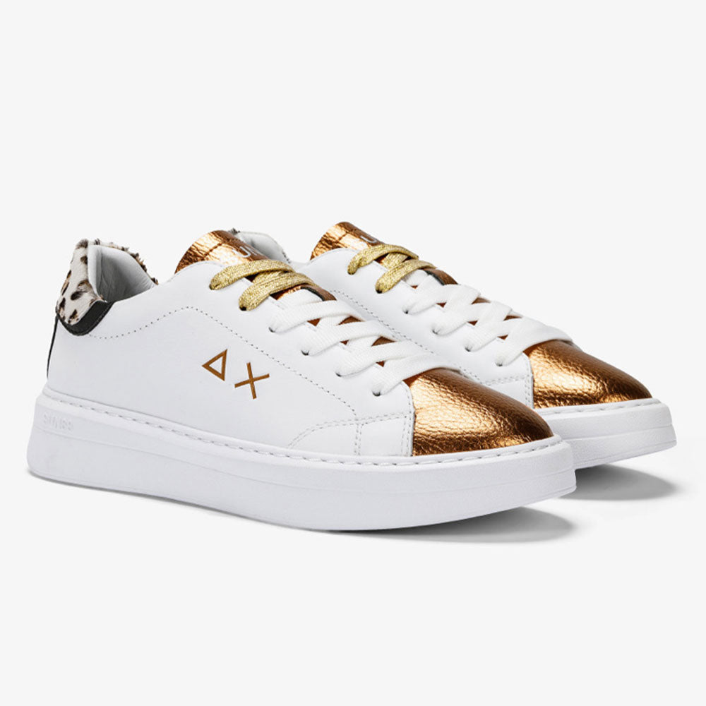 Sun68 Damenschuhe Grace Sneakers Farbe Weiß - Gold