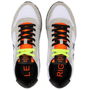 Scarpe Uomo Sun68 Sneakers Tom Fluo Nylon Bianco- Z43102