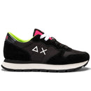 Sun68 Damenschuhe Ally Solid Nylon Sneakers Schwarz – Fluo Gelb – Z43201